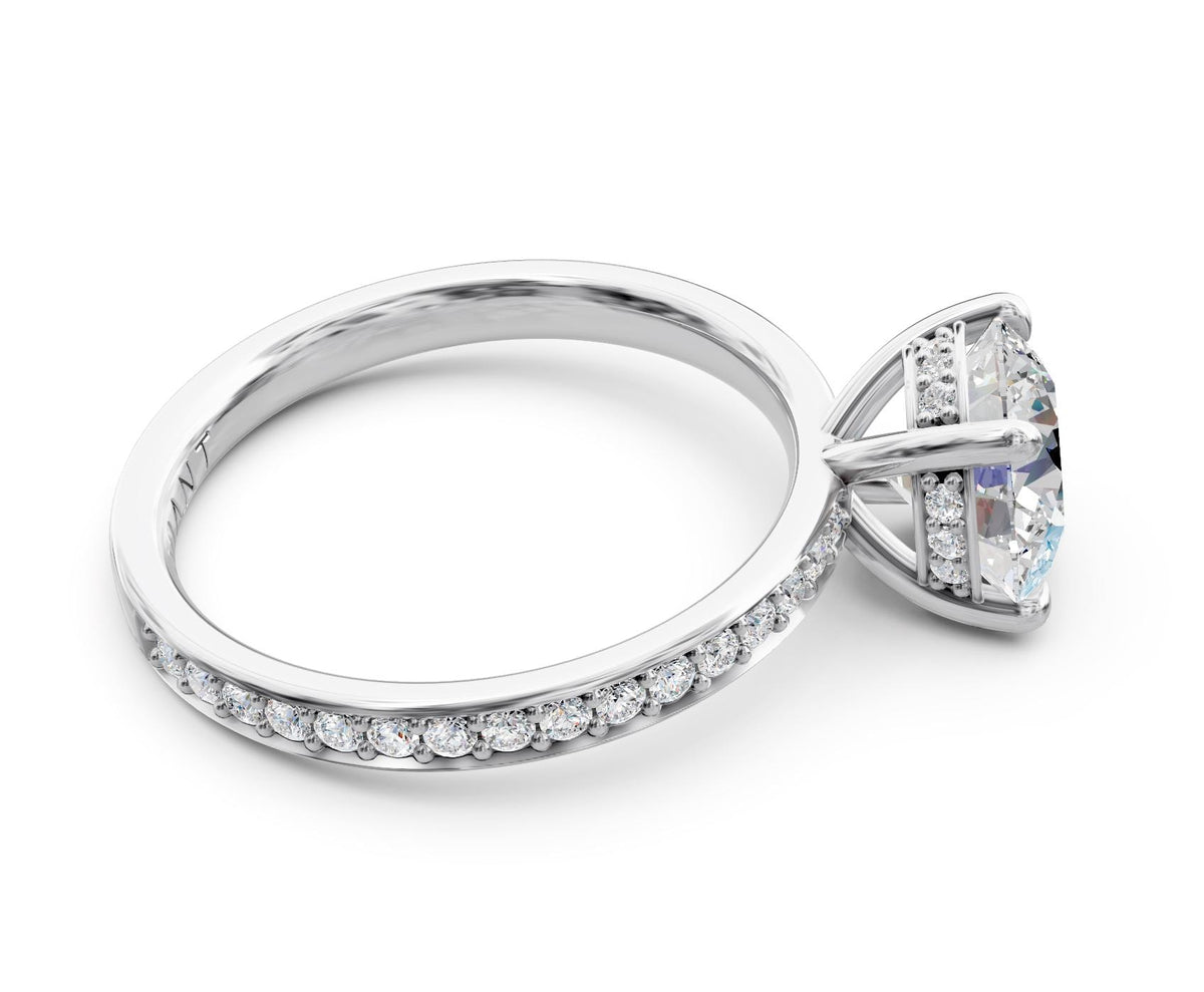 Camille French Pavé with 2ct Round Lab Diamond
