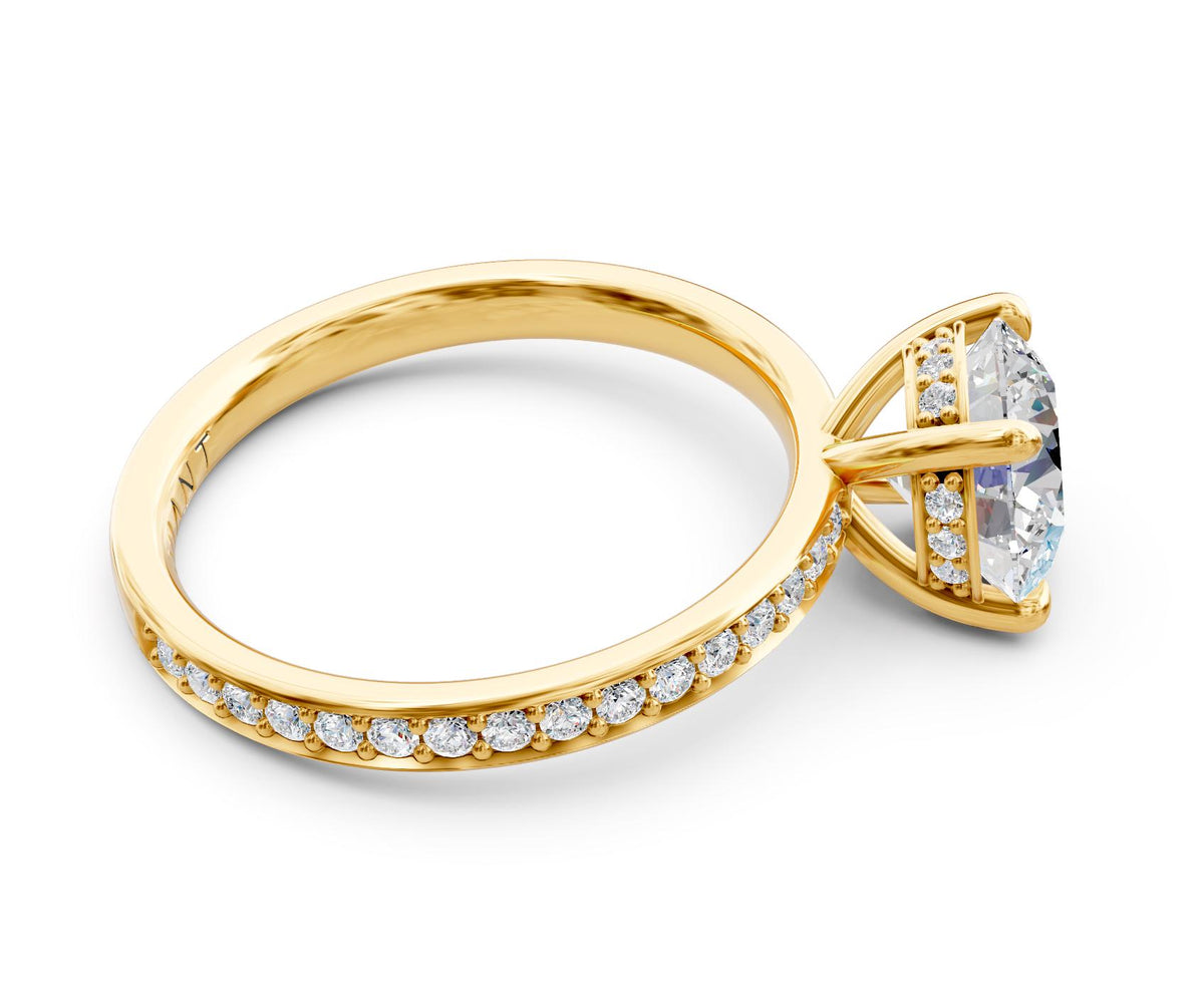 Camille French Pavé with 2ct Round Lab Diamond