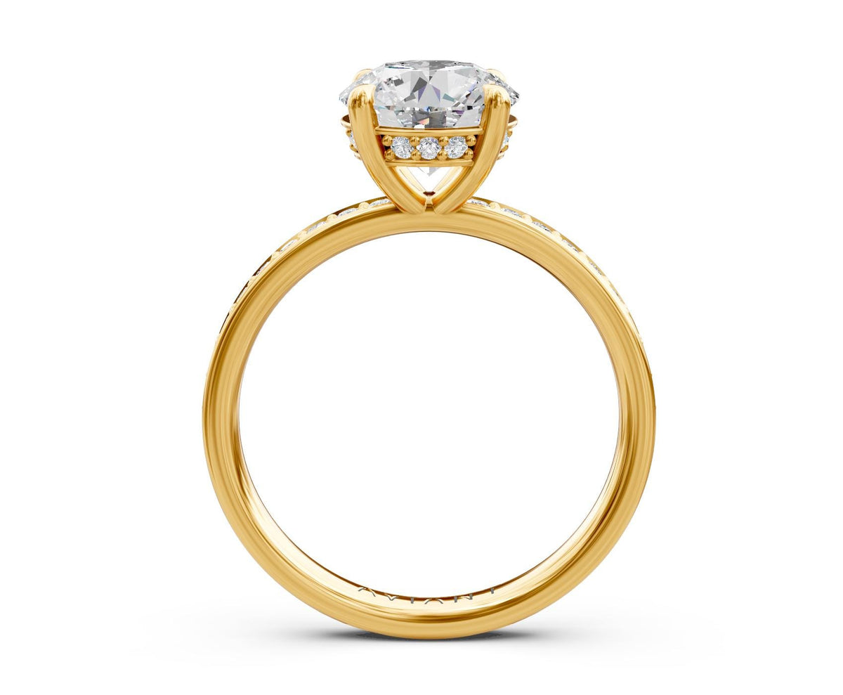 Camille French Pavé with 2ct Round Lab Diamond