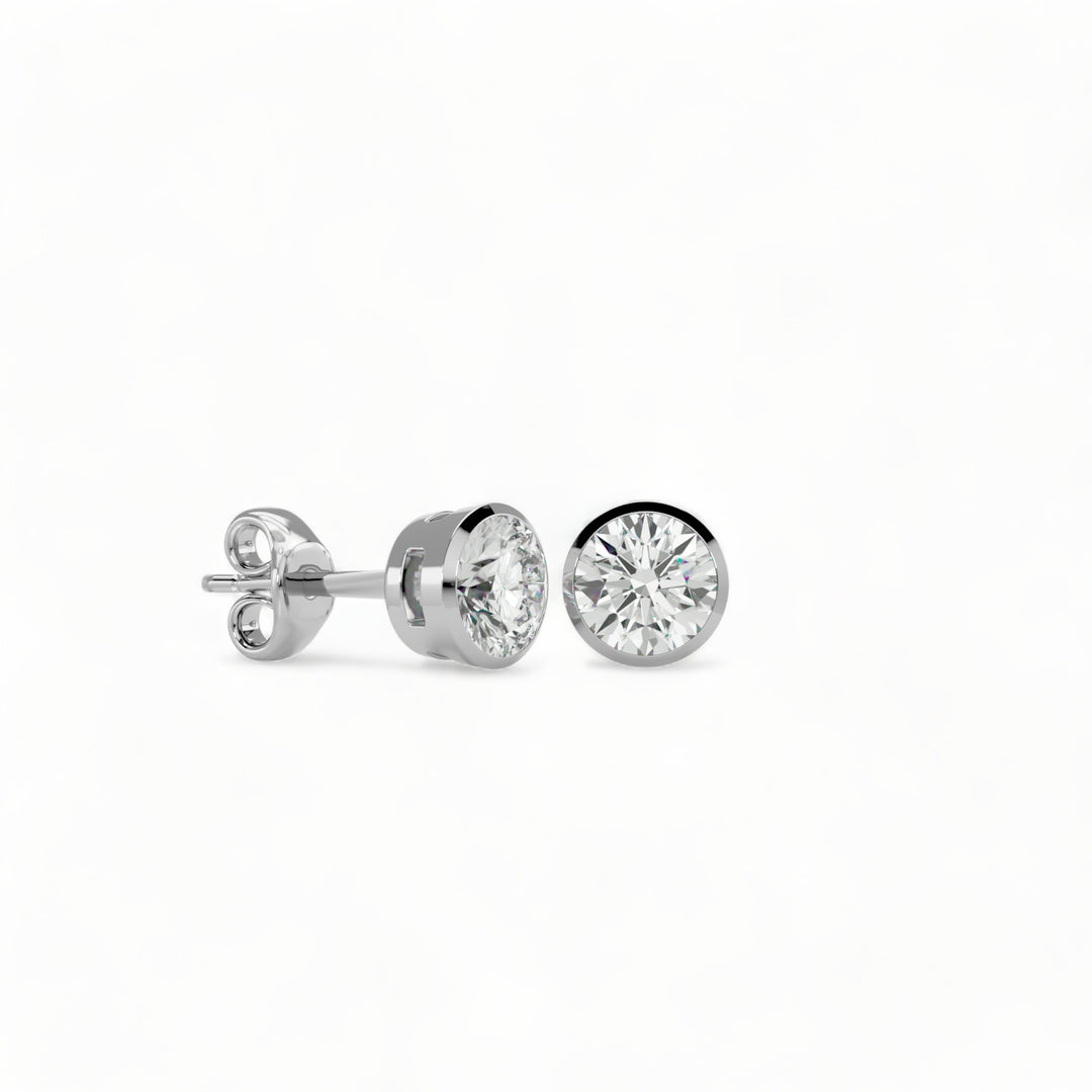 ROUND MOISSANITE STUD EARRINGS (2 CT. TW.)