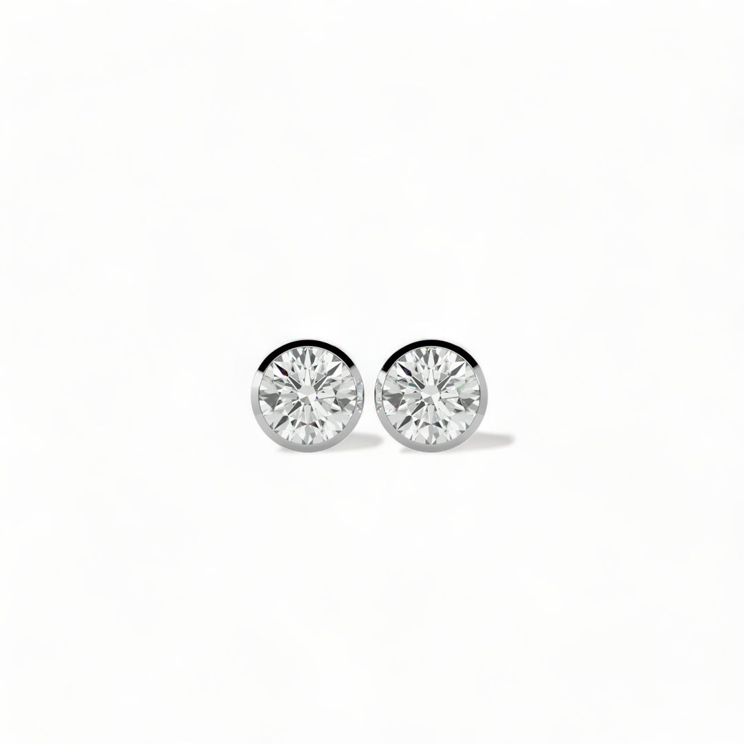 ROUND MOISSANITE STUD EARRINGS (2 CT. TW.)